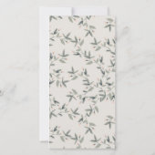 Uitnodiging voor babyfeestje met hertenkalf en blo (Achterkant)