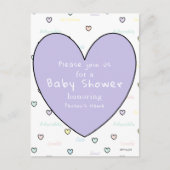 Uitnodiging voor babyshower HAMbyWG ansichtkaart (Voorkant)