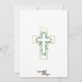 Uitnodiging voor babywijding (Achterkant)