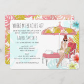 Uitnodiging voor Bachelorette Strand Weekenduitsta (Voorkant / Achterkant)