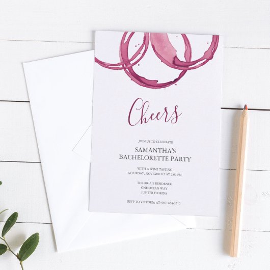 Uitnodiging voor Bachelorette voor wijnteelten