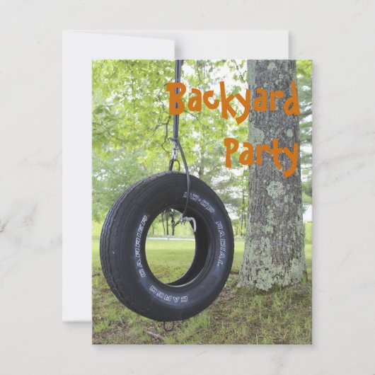 Uitnodiging voor backyard-partij (Voorkant)