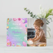 Uitnodiging voor bakfoto (Staand voorkant)