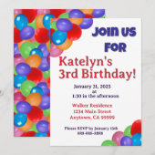 uitnodiging voor ballonnen (Voorkant / Achterkant)