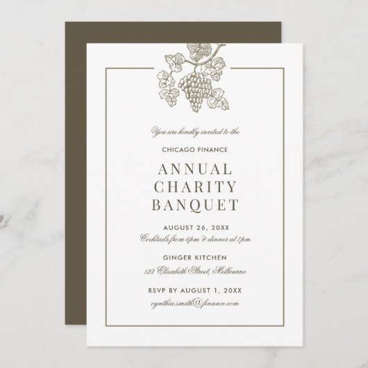 Uitnodiging voor bankwet (Voorkant / Achterkant)