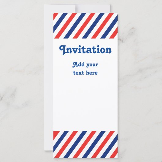 uitnodiging voor Barber Stripes (Voorkant)