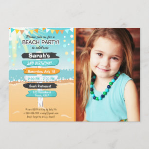 Uitnodiging voor batchvakantiebeach voor beach bea