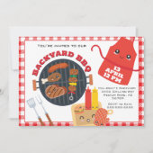 Uitnodiging voor BBQ-feestje in de achtertuin (Voorkant)