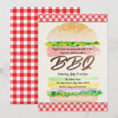 Uitnodiging voor BBQ-huwelijksreceptie (Voorkant / Achterkant)