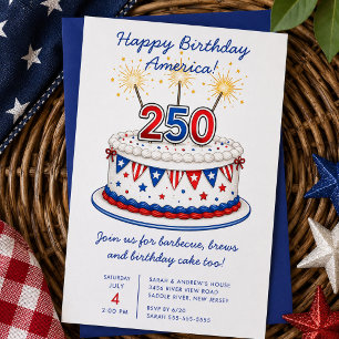 Uitnodiging voor BBQ op America's 250e verjaardag
