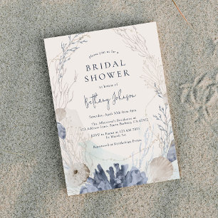 Uitnodiging voor Beach Ocean Bridal Shower