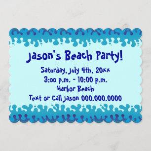 Uitnodiging voor beach of Pool Party