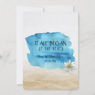 Uitnodiging voor Beach Wedding Vow Renewal-ceremon