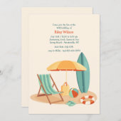 Uitnodiging voor Beachside Party (Voorkant / Achterkant)