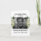 Uitnodiging voor begrafenis Viering van het Bloeml (Voorkant)