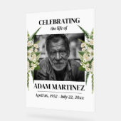 Uitnodiging voor begrafenis Viering van het Bloeml Acryl Bord (Hoek)