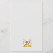 Uitnodiging voor begroting '40 jaar ontzagwekkend' flyer (Achterkant)