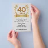 Uitnodiging voor begroting '40 jaar ontzagwekkend' flyer (Hand)