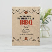 Uitnodiging voor bekabelde Red Star Vaderdag BBQ (Staand voorkant)