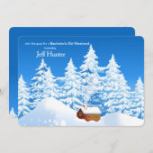 Uitnodiging voor besneeuwde hut (Voorkant / Achterkant)