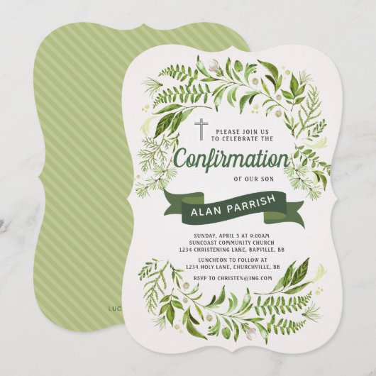 Uitnodiging voor bevestiging van groen (Voorkant / Achterkant)