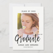 Uitnodiging voor bewerkbaar Afstuderen in penseelv (Voorkant)