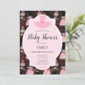 Uitnodiging voor bewerkbare ballerina (Staand voorkant)