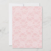 Uitnodiging voor bewerkbare roze tutu-ballerina (Achterkant)