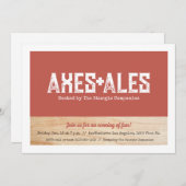 Uitnodiging voor bijlwerpenfeest (Voorkant / Achterkant)