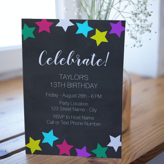 Uitnodiging voor Birthday Bright Stars