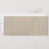 Uitnodiging voor Black Lace en Burlap Wedding (Achterkant)