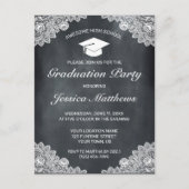 Uitnodiging voor Blackboard & White Lace Afstudere (Voorkant)