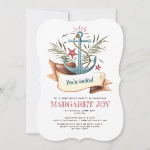 Uitnodiging voor blauw anker