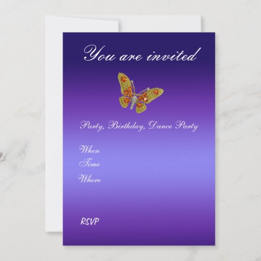 Uitnodiging voor blauwe bruiloft (Voorkant)