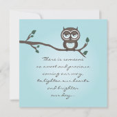 uitnodiging voor blauwe uil (Achterkant)