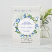 Uitnodiging voor blauwe Violets (Staand voorkant)