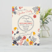 Uitnodiging voor bloemen met een heldere ogen (Staand voorkant)