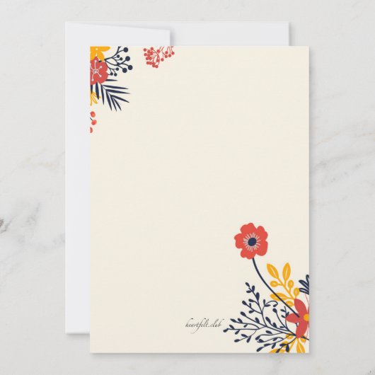 Uitnodiging voor bloemen met een heldere ogen (Achterkant)