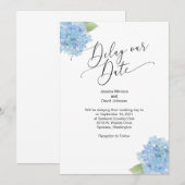 Uitnodiging voor bloemstuk met Hydrangea voor uits (Voorkant / Achterkant)