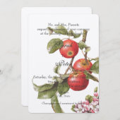  uitnodiging voor bloesems Apple (Voorkant / Achterkant)