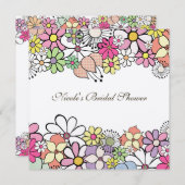 Uitnodiging voor bloesems Custom Bridal Shower (Voorkant / Achterkant)