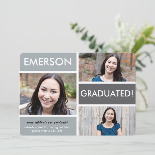 Uitnodiging voor blokkering afstuderen (Staand voorkant)