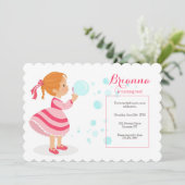 Uitnodiging voor Blowing Bubbles (Staand voorkant)