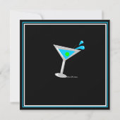 Uitnodiging voor Blue Martini Cocktailparty (Achterkant)
