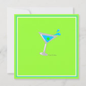 Uitnodiging voor Blue Martini Cocktailparty (Achterkant)
