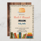 Uitnodiging voor boeken- en brunchfeest (Voorkant / Achterkant)