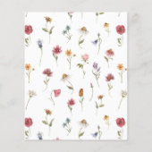 Uitnodiging voor Boho Bruidsdouche met Budget Wild Flyer (Achterkant)