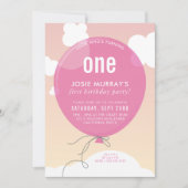 Uitnodiging voor BOLD BALLOON verjaardagsfeestje m (Voorkant)