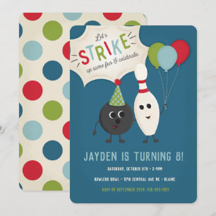 Uitnodiging voor Bowling Birthday uitnodiging vo