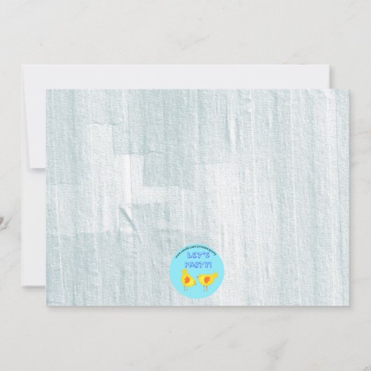 Uitnodiging voor Bowling-feest met een maffe regen (Achterkant)